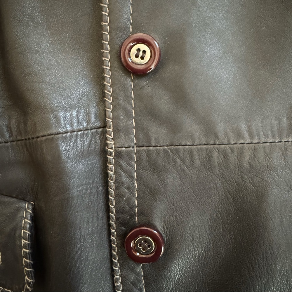Frank Walder chocolate lamb leather jacket - Picture 4 of 9